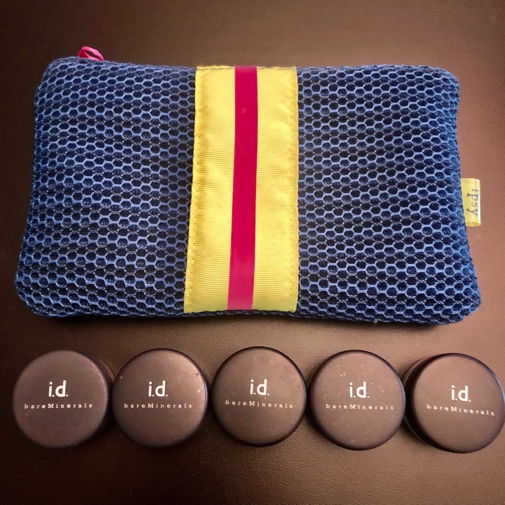 5 bareMinerals Glimmer & Glimpse Eyeshadows & Bag